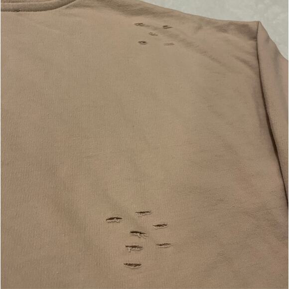 Forever 21 beige / tan tattered sweatshirt. - Picture 6 of 6
